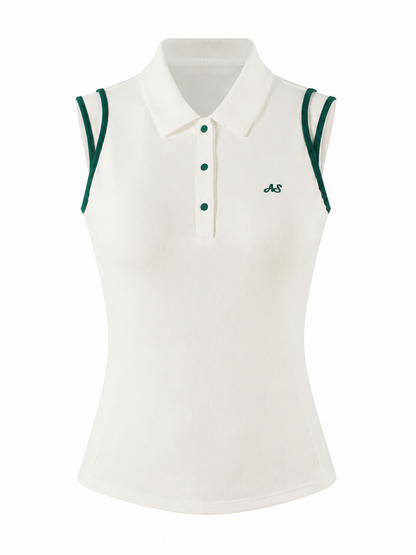 Zephyr Women's Sleeveless Golf & Tennis Crop Polo