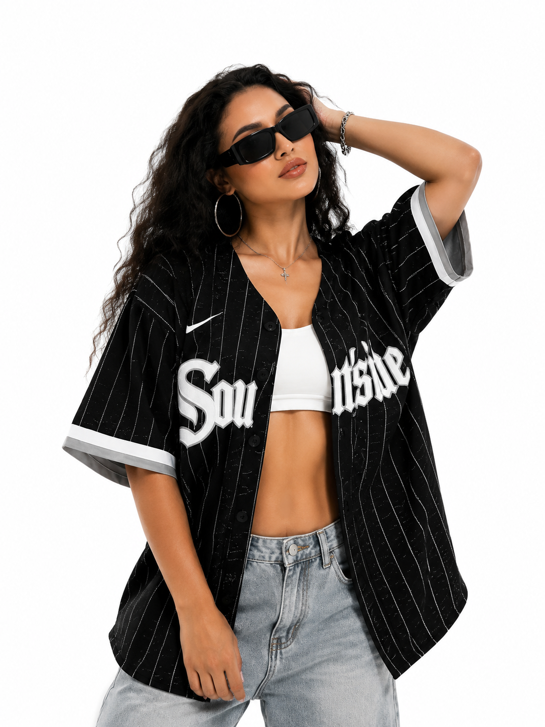 ZEHPHYR Vintage Baseball Jersey Oversized Shirt