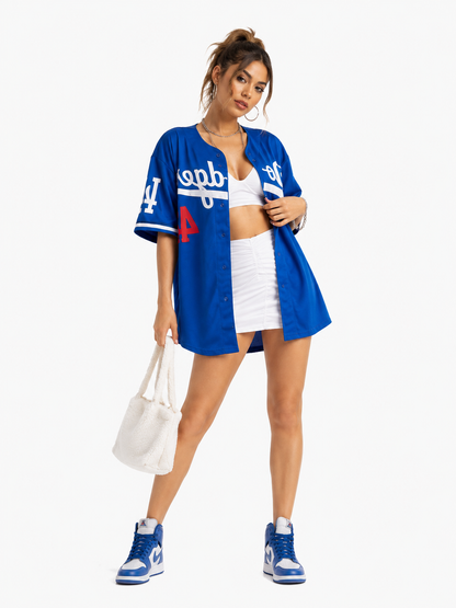 ZEHPHYR Vintage Baseball Jersey Oversized Shirt