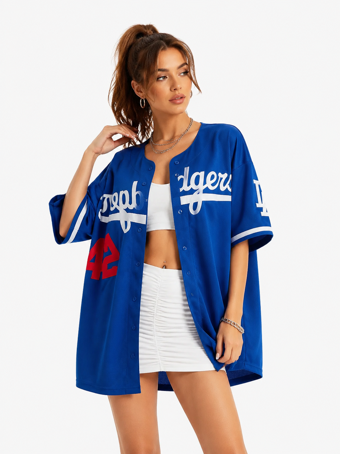 ZEHPHYR Vintage Baseball Jersey Oversized Shirt