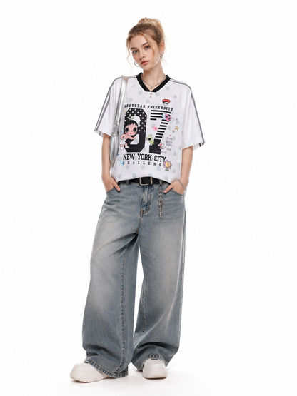 Zephyr Vintage 67 Graphic Oversized Jersey Tee